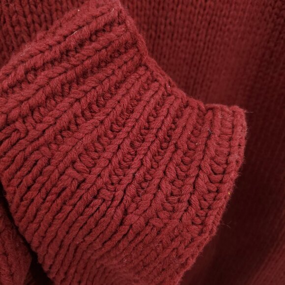 Men's NWT J. Crew Factory 100% Wool Chunky Crew Neck Sweater XL Red - Picture 8 of 13